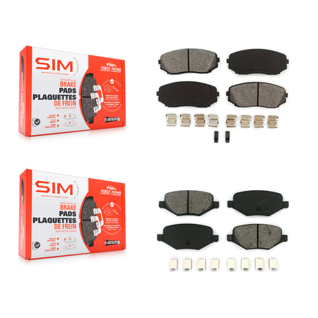 Front Rear Semi-Metallic Brake Pads Kit For Ford Edge Lincoln MKX KSM-100096