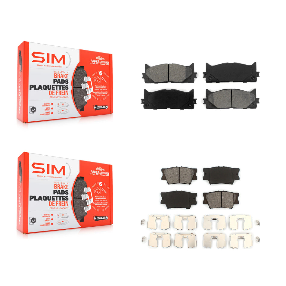 Front Rear Semi-Metallic Brake Pads Kit For Toyota Camry Lexus ES350 Avalon ES300h KSM-100102