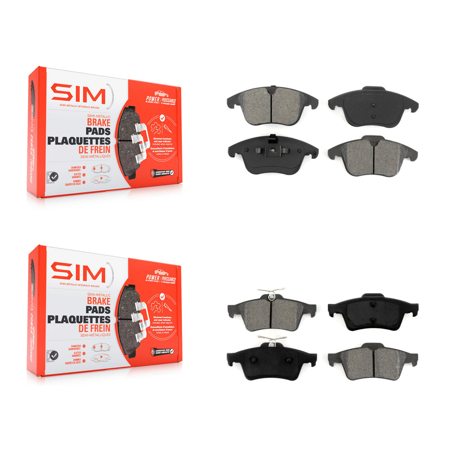 Front Rear Semi-Metallic Brake Pads Kit For 2012 Volvo S40 KSM-100111