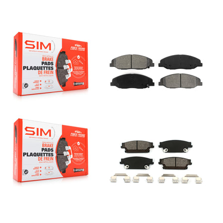 Front Rear Semi-Metallic Brake Pad Kit For 2009-2011 Cadillac STS With Performance Brakes KSM-100123