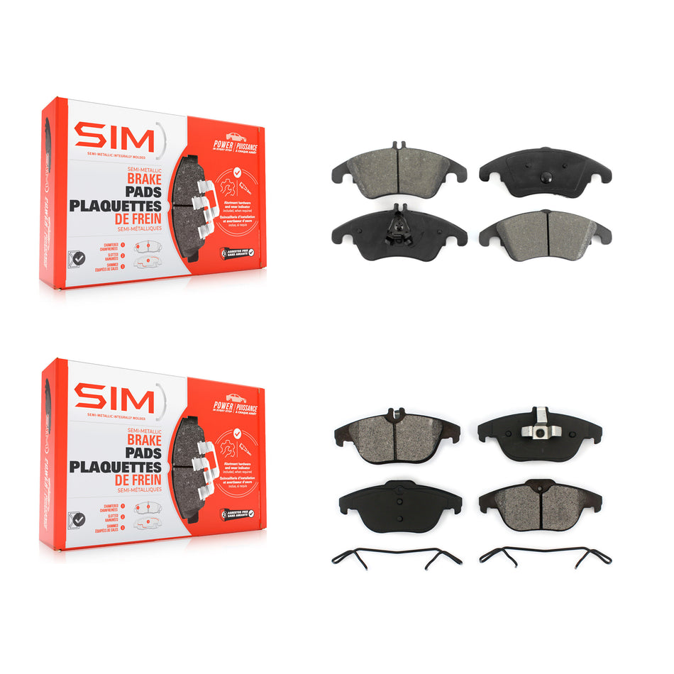 Front Rear Semi-Metallic Brake Pads Kit For Mercedes-Benz C300 E350 C350 C250 E400 E550 KSM-100128