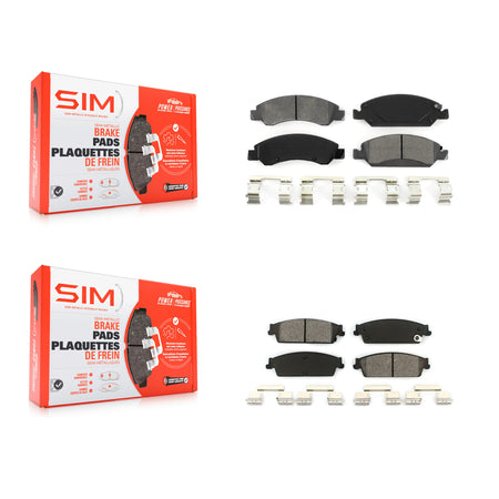 Front Rear Semi-Metallic Brake Pads Kit For Chevrolet GMC Sierra 1500 Silverado Avalanche KSM-100133