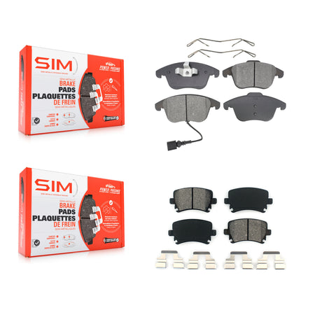 Front Rear Semi-Metallic Brake Pads Kit For Volkswagen Tiguan Audi Q3 Quattro Limited KSM-100142