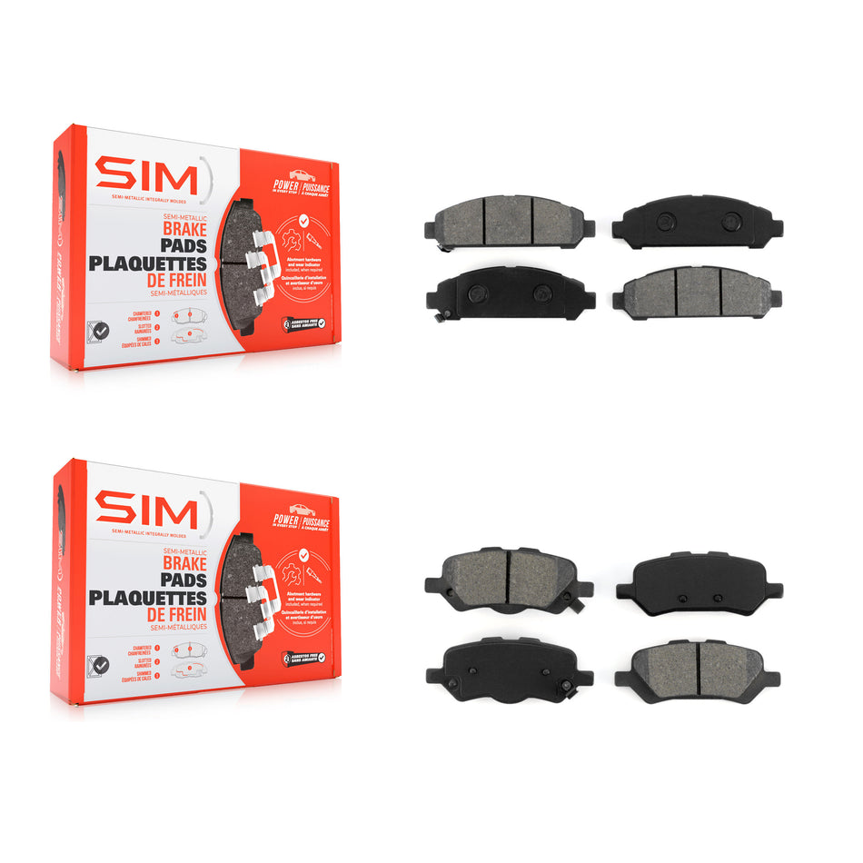 Front Rear Semi-Metallic Brake Pads Kit For 2009-2016 Toyota Venza KSM-100153
