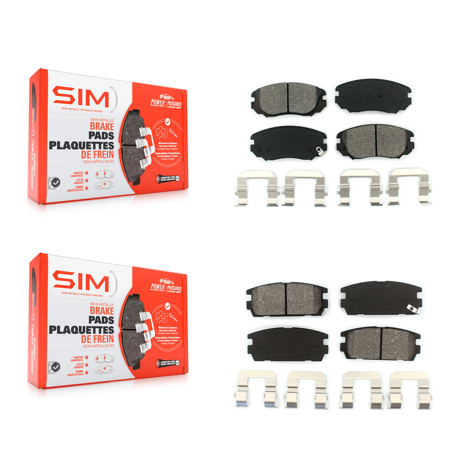 Front Rear Semi-Metallic Brake Pads Kit For Chevrolet Equinox GMC Terrain KSM-100163