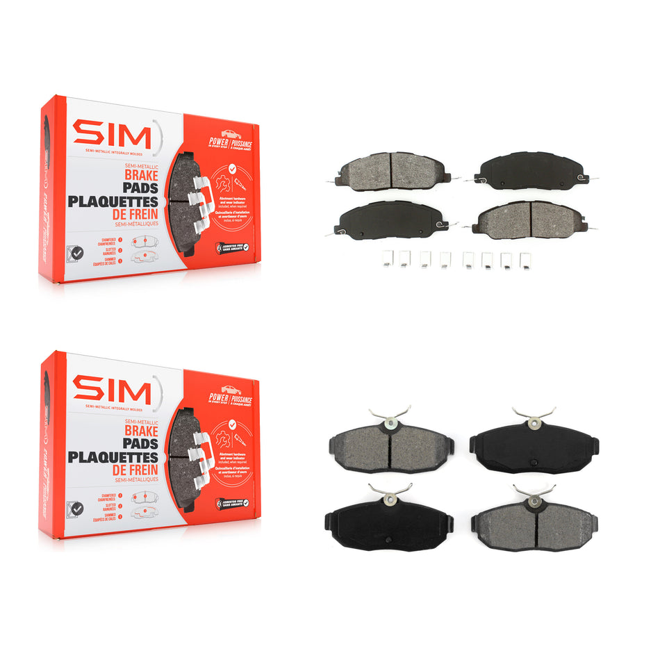 Front Rear Semi-Metallic Brake Pads Kit For Ford Mustang Avanti KSM-100174