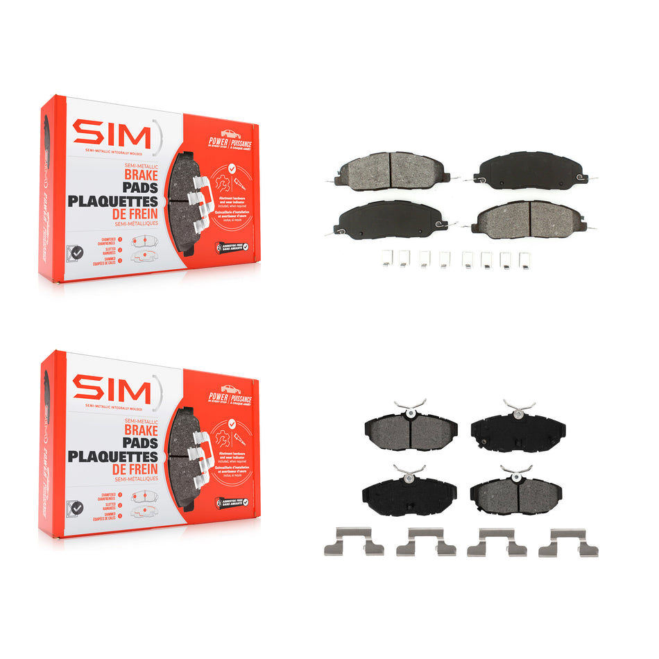 Front Rear Semi-Metallic Brake Pads Kit For Ford Mustang KSM-100175