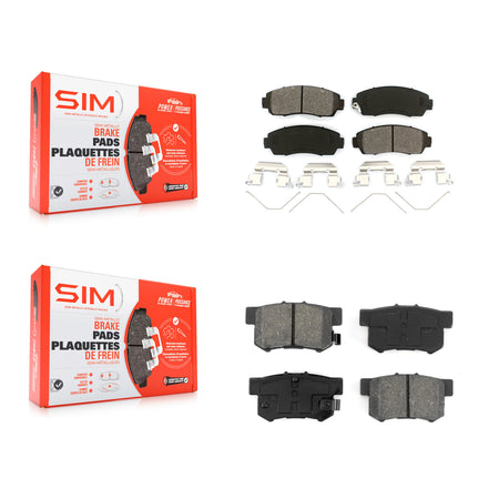 Front Rear Semi-Metallic Brake Pads Kit For Honda Civic KSM-100184
