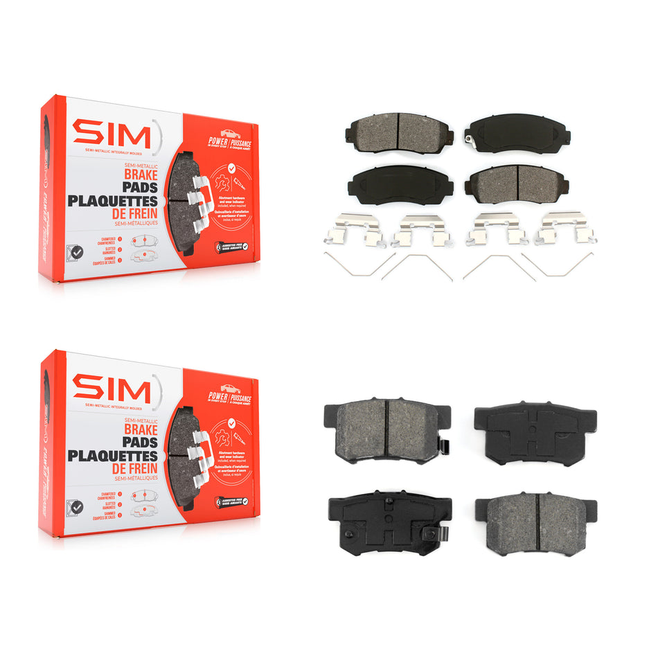 Front Rear Semi-Metallic Brake Pads Kit For Honda Civic KSM-100184