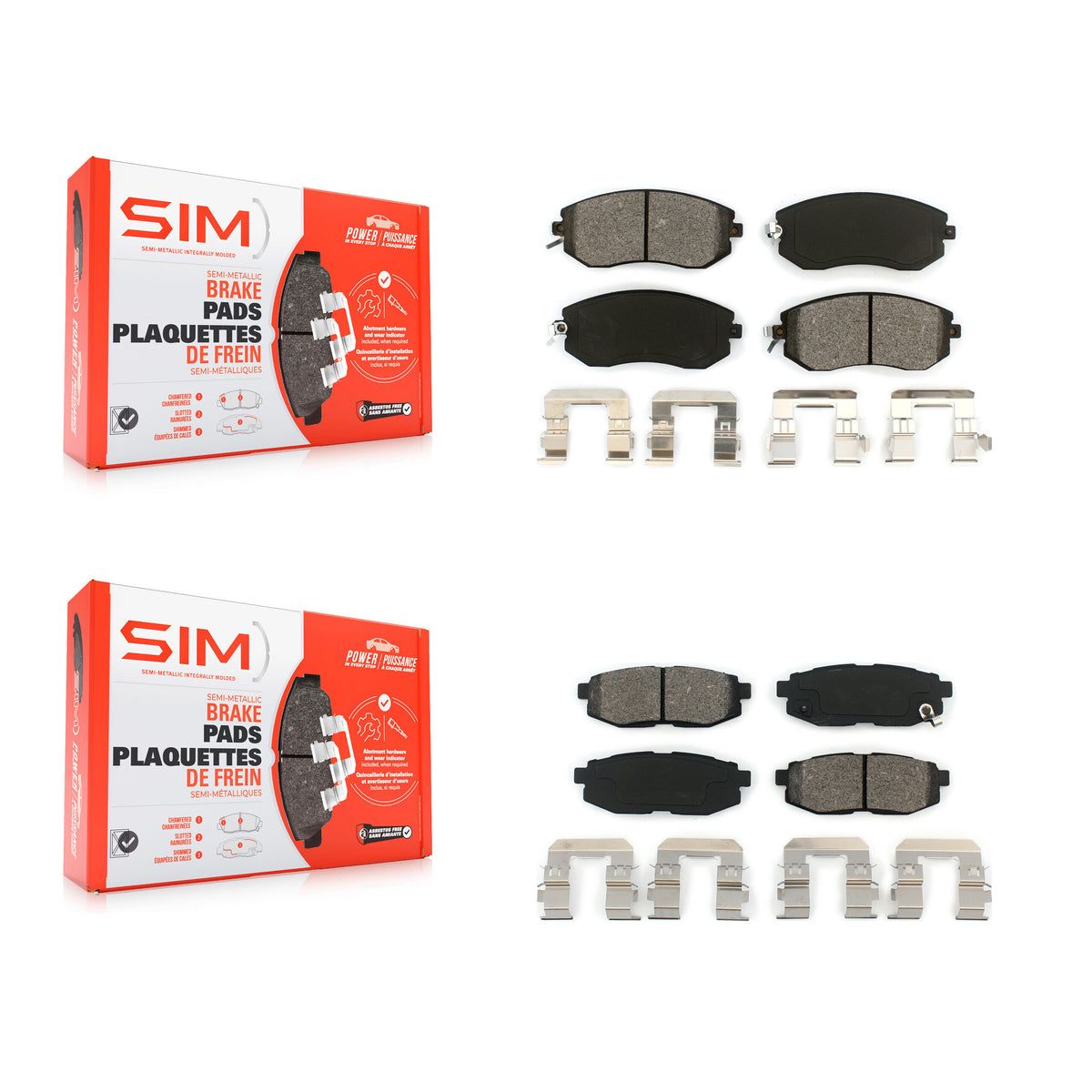 Front Rear Semi-Metallic Brake Pads Kit For Subaru BRZ Scion FR-S Toyota 86 GR86 KSM-100187