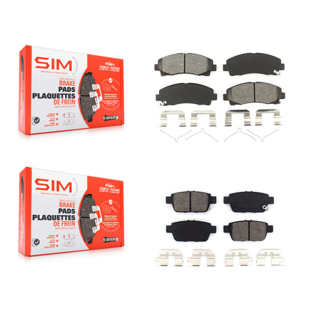 Front Rear Semi-Metallic Brake Pads Kit For Honda Ridgeline Acura TL KSM-100194