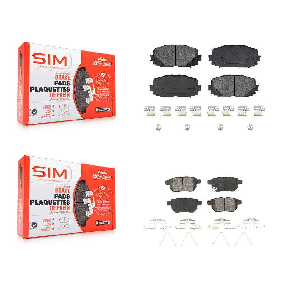 Front Rear Semi-Metallic Brake Pads Kit For Toyota Yaris KSM-100201