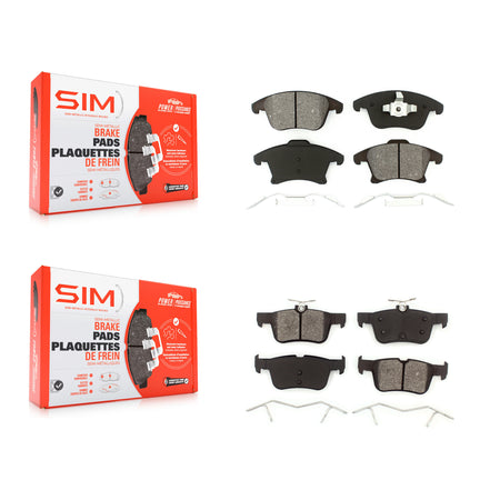 Front Rear Semi-Metallic Brake Pads Kit For Ford Fusion Lincoln MKZ SSV Plug-In Hybrid KSM-100209