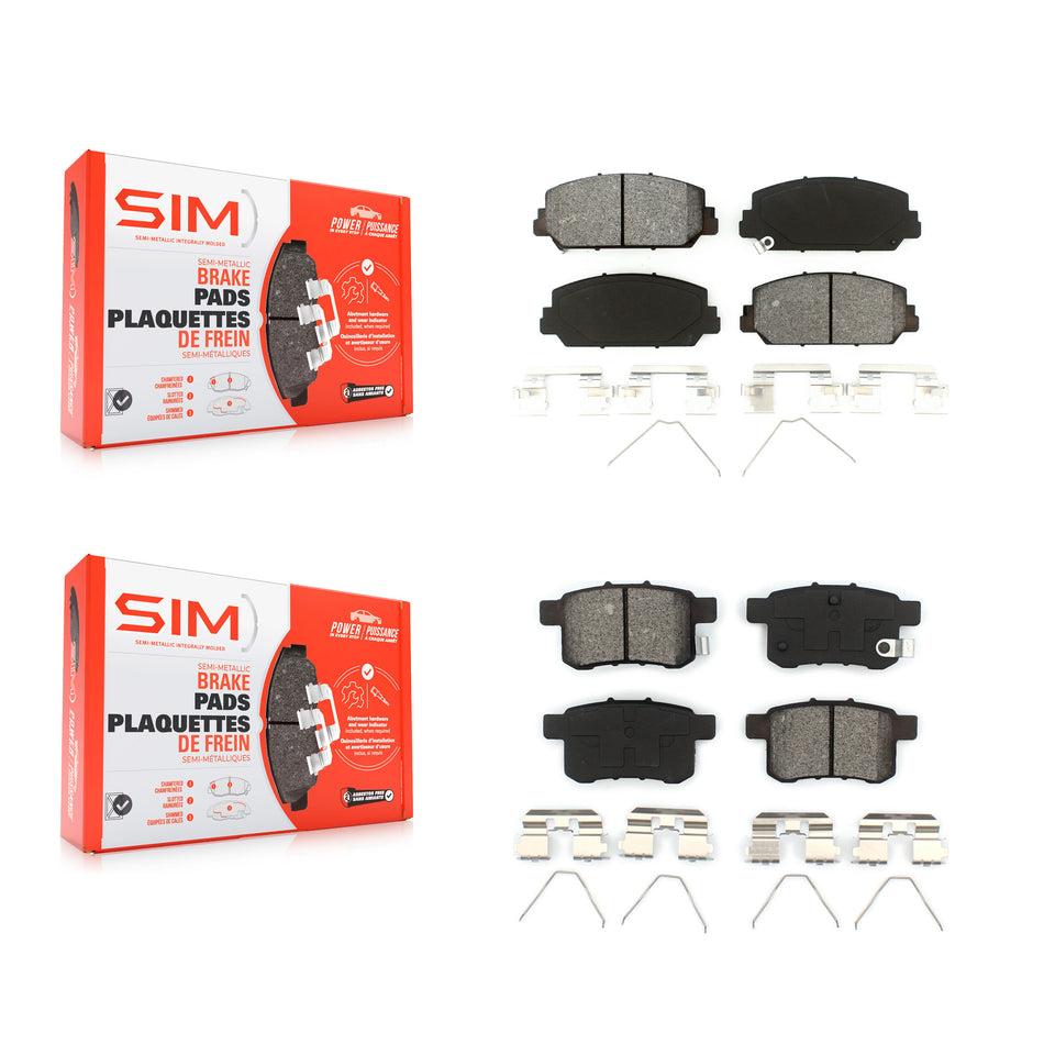 Front Rear Semi-Metallic Brake Pads Kit For Honda Accord KSM-100213