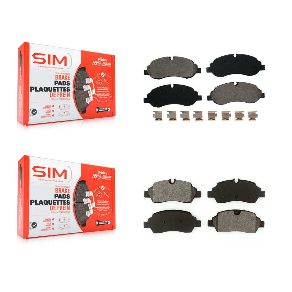 Front Rear Semi-Metallic Brake Pads Kit For Ford Transit-250 Transit-150 Transit-350 HD KSM-100222