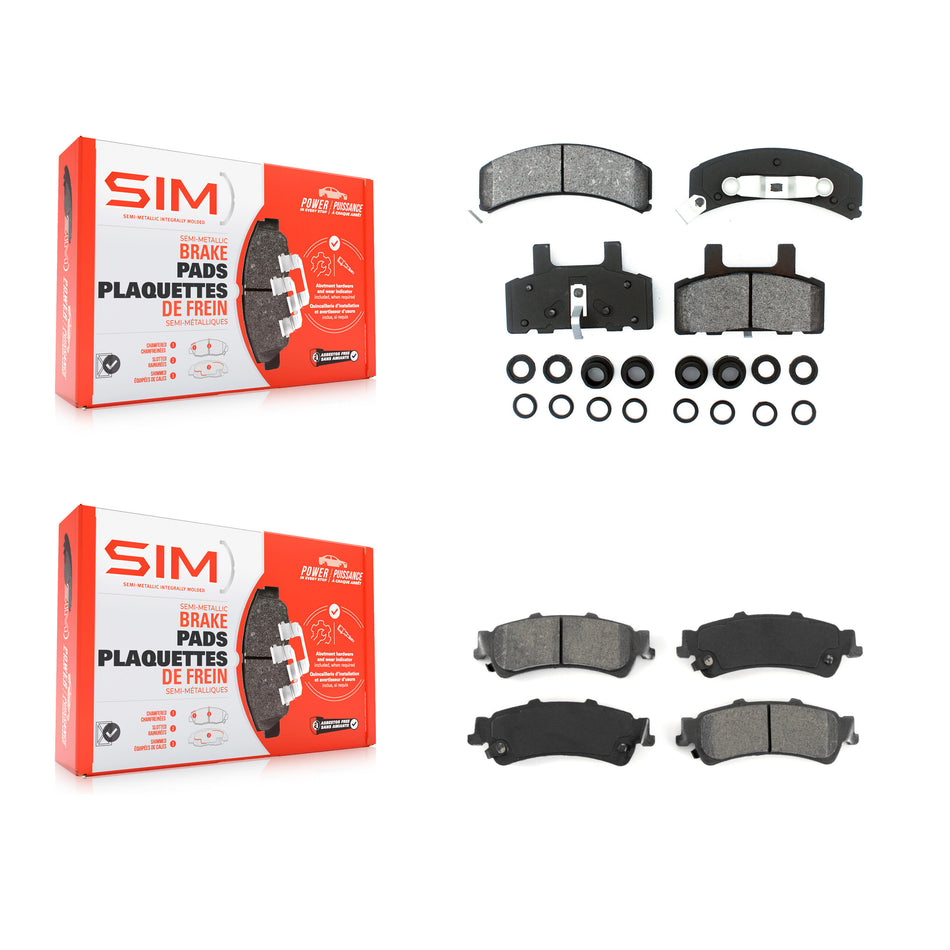 Front Rear Semi-Metallic Brake Pads Kit For GMC Yukon Cadillac 60 Special KSM-100236