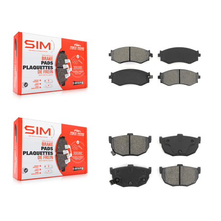 Front Rear Semi-Metallic Brake Pads Kit For 1990-1992 Nissan Stanza Disc rear brakes KSM-100242