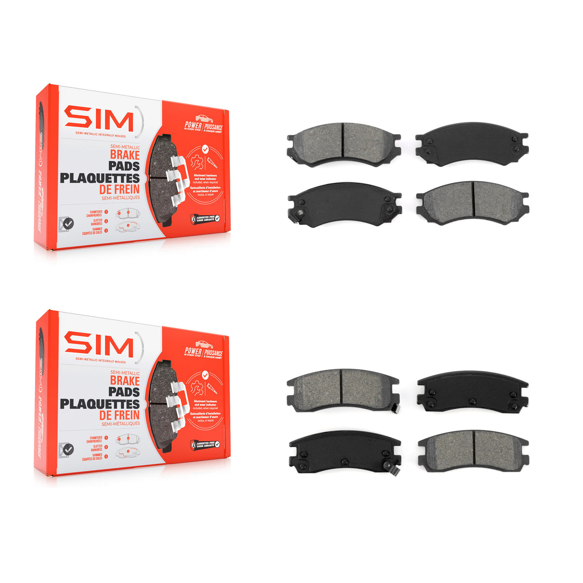Front Rear Semi-Metallic Brake Pads Kit For Saturn SC1 SL1 SC2 SL2 SW1 SW2 SL SC KSM-100255