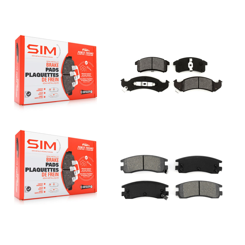 Front Rear Semi-Metallic Brake Pads Kit For Cadillac DeVille Buick Riviera Seville Aurora KSM-100278