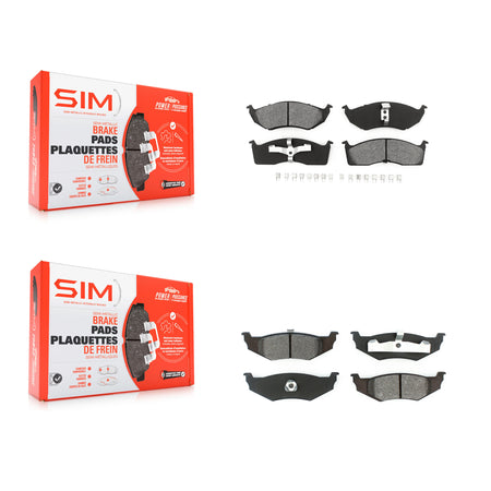 Front Rear Semi-Metallic Brake Pads Kit For Neon Chrysler Dodge Plymouth KSM-100283