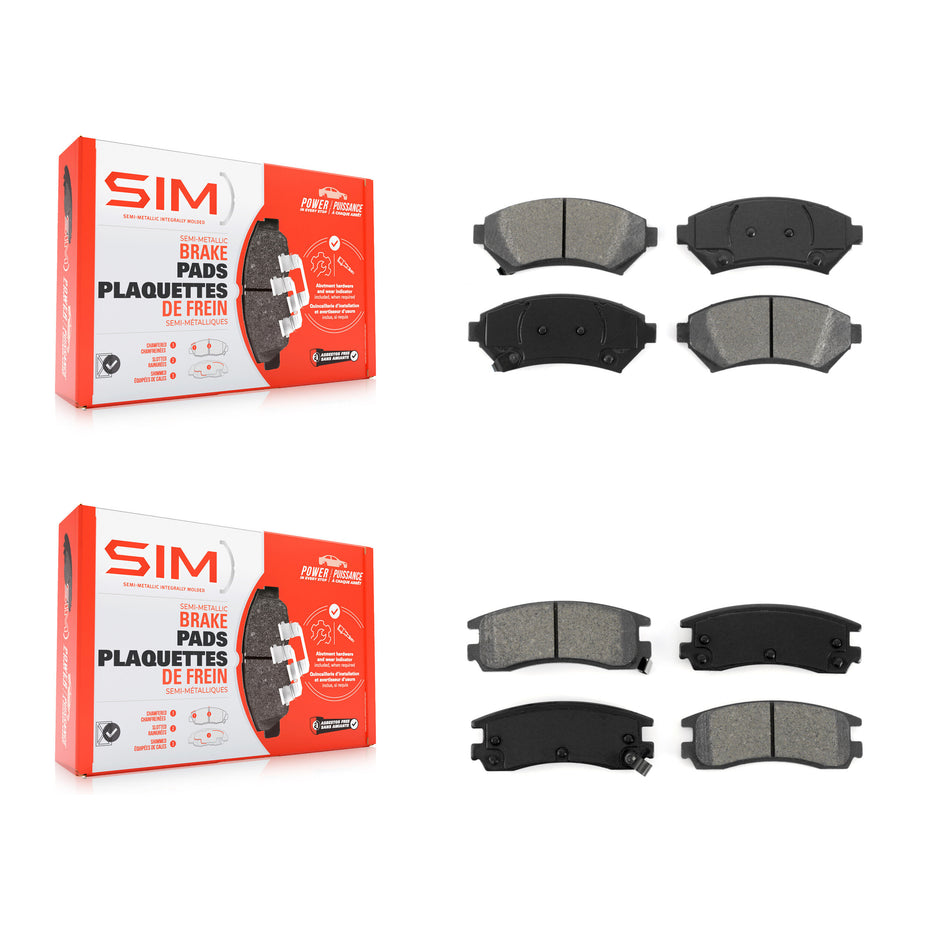Front Rear Semi-Metallic Brake Pad Kit For Chevrolet Buick Impala Pontiac Century Montana KSM-100301