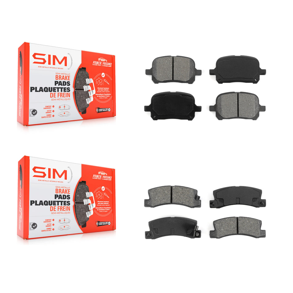 Front Rear Semi-Metallic Brake Pads Kit For Toyota Camry Lexus RX300 Solara ES300 KSM-100306