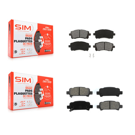 Front Rear Semi-Metallic Brake Pads Kit For Subaru Impreza Forester Outback Legacy KSM-100311