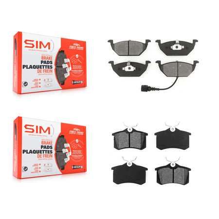 Front Rear Semi-Metallic Brake Pads Kit For Volkswagen Jetta Golf City Beetle KSM-100321