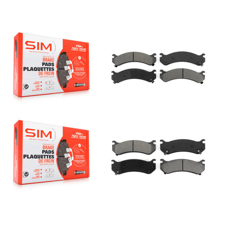 Front Rear Semi-Metallic Brake Pad Kit For Chevrolet GMC Sierra 2500 HD Silverado 3500 H2 KSM-100325