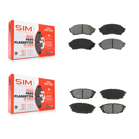 Front Rear Semi-Metallic Brake Pads Kit For 2001-2002 Mazda Protege 1.6L KSM-100339