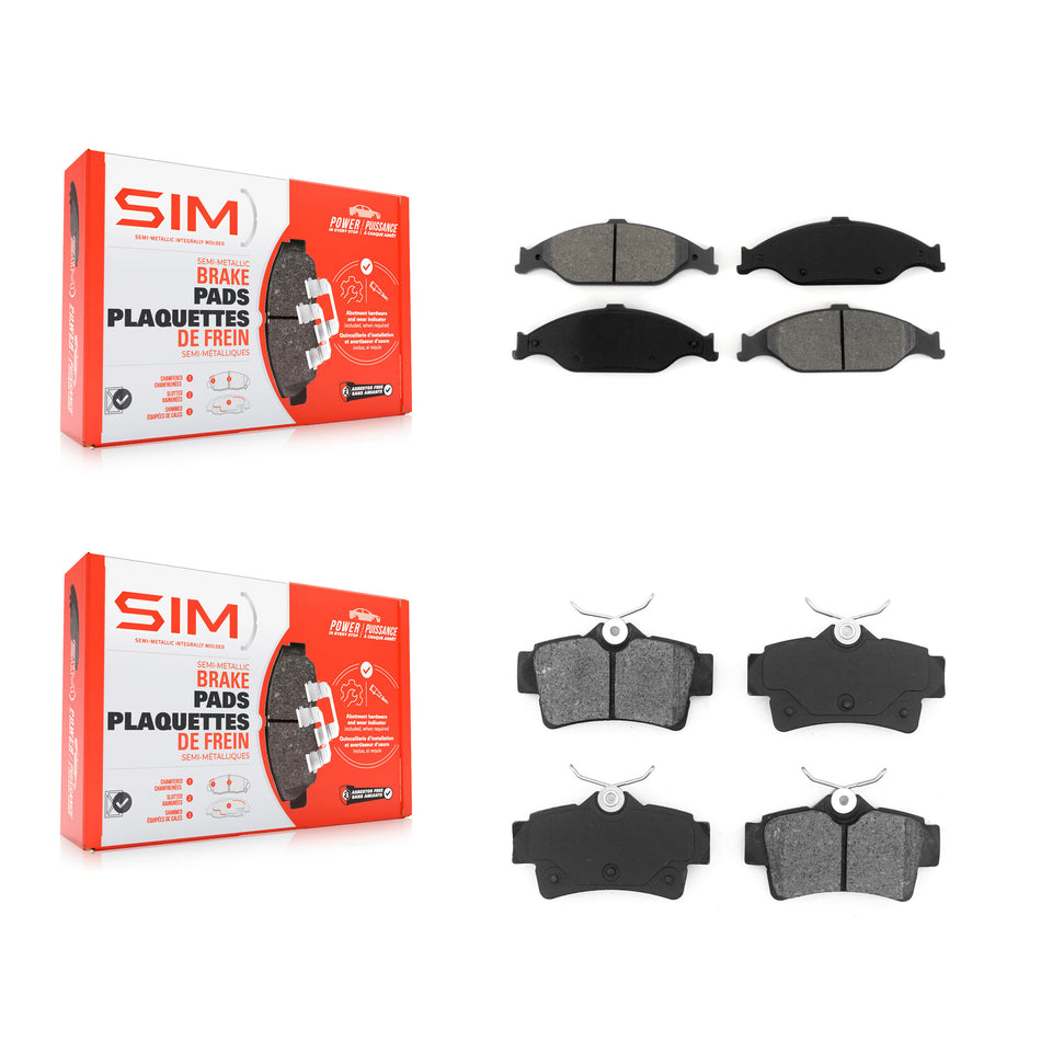 Front Rear Semi-Metallic Brake Pads Kit For Ford Mustang KSM-100340