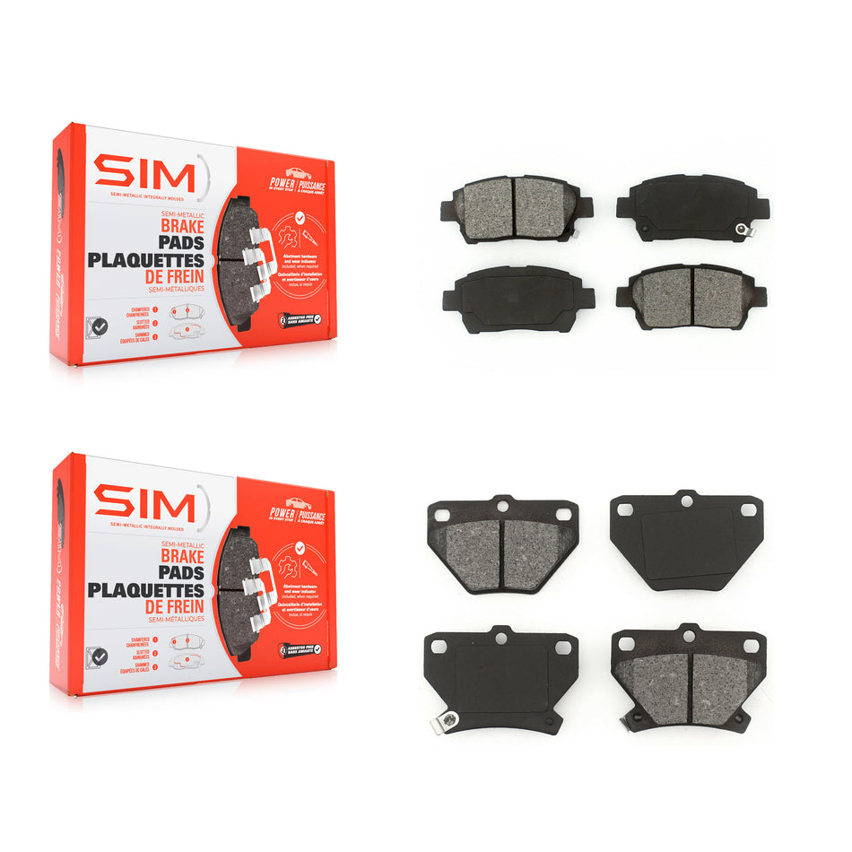 Front Rear Semi-Metallic Brake Pads Kit For 2000 Toyota Celica GT KSM-100353