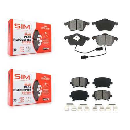 Front Rear Semi-Metallic Brake Pads Kit For 2006 Audi A4 3.2L/2.0L KSM-100362