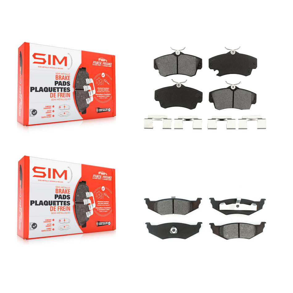 Front Rear Semi-Metallic Brake Pads Kit For Chrysler PT Cruiser Dodge Neon KSM-100366