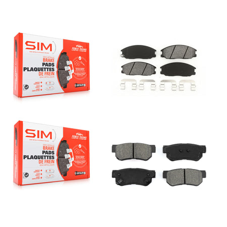 Front Rear Semi-Metallic Brake Pads Kit For Hyundai Santa Fe Kia Amanti XG350 XG300 KSM-100379