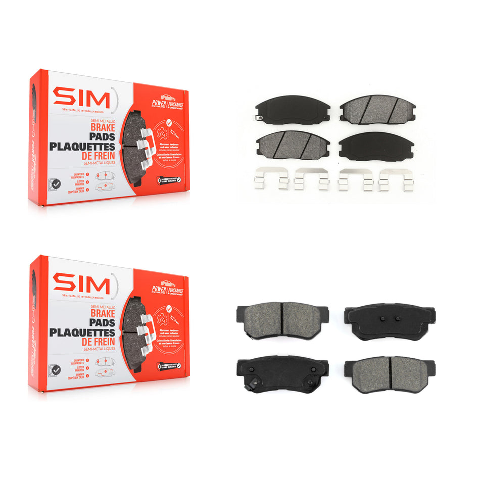 Front Rear Semi-Metallic Brake Pads Kit For Hyundai Santa Fe Kia Amanti XG350 XG300 KSM-100379