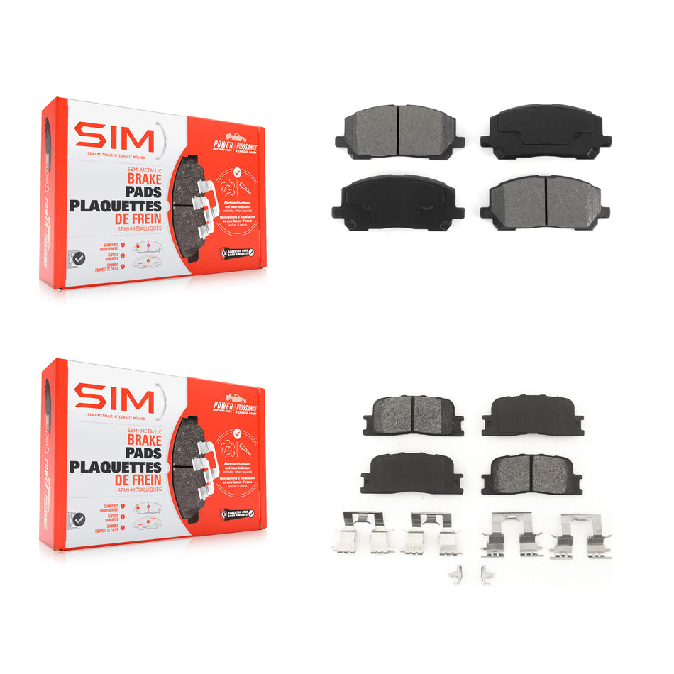 Front Rear Semi-Metallic Brake Pads Kit For 2001-2003 Toyota Highlander KSM-100390