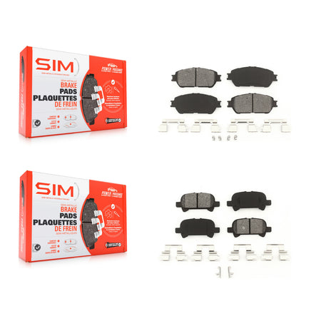 Front Rear Semi-Metallic Brake Pads Kit For Toyota Camry Solara Avalon KSM-100397