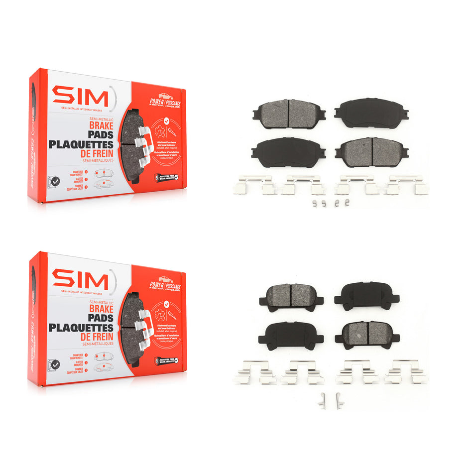 Front Rear Semi-Metallic Brake Pads Kit For Toyota Camry Solara Avalon KSM-100397