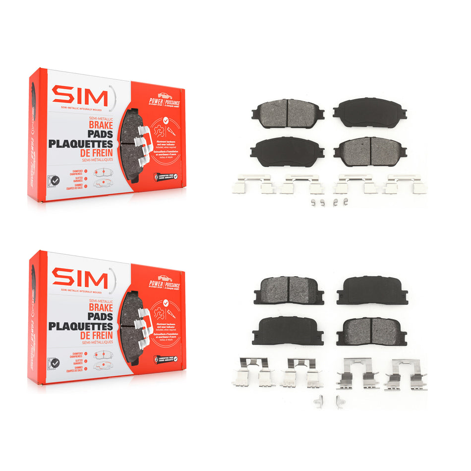 Front Rear Semi-Metallic Brake Pads Kit For Toyota Camry Lexus ES330 ES300 KSM-100398