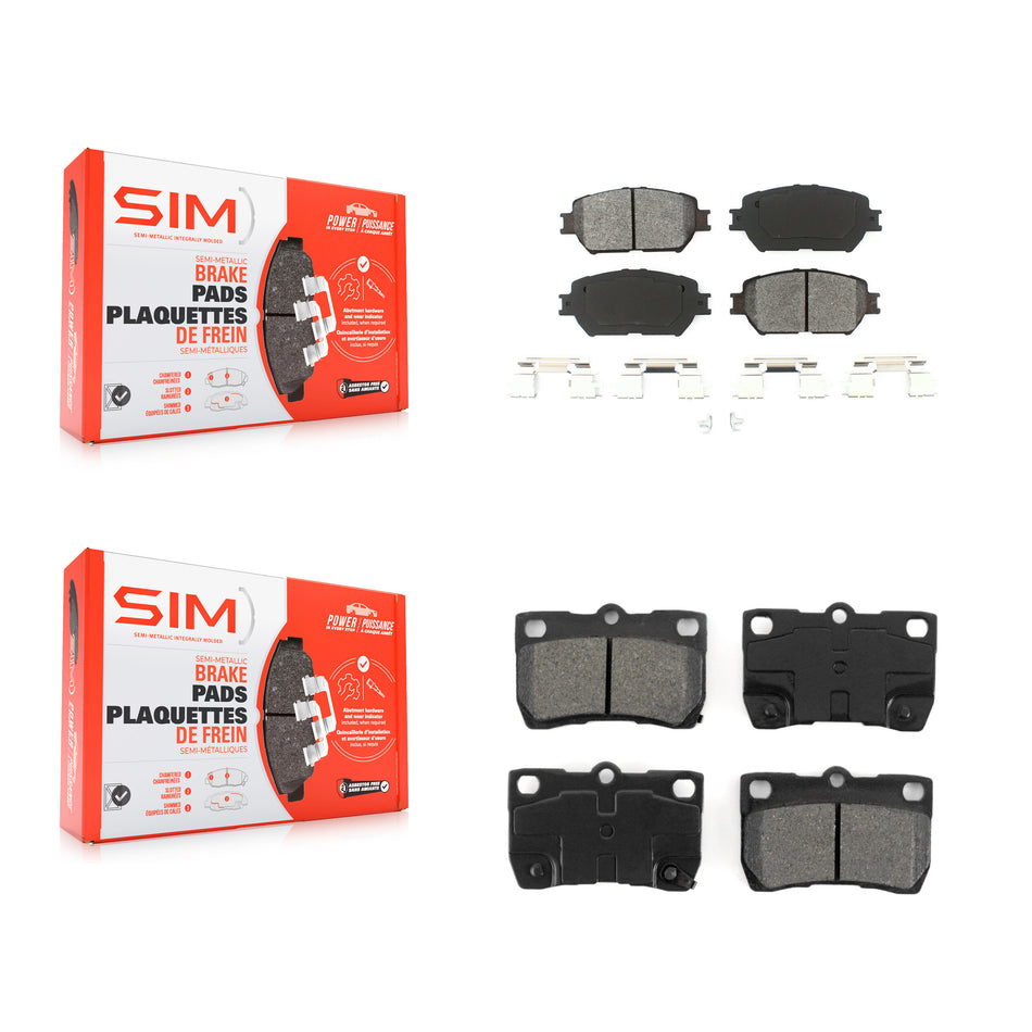 Front Rear Semi-Metallic Brake Pads Kit For Lexus IS250 GS300 KSM-100400