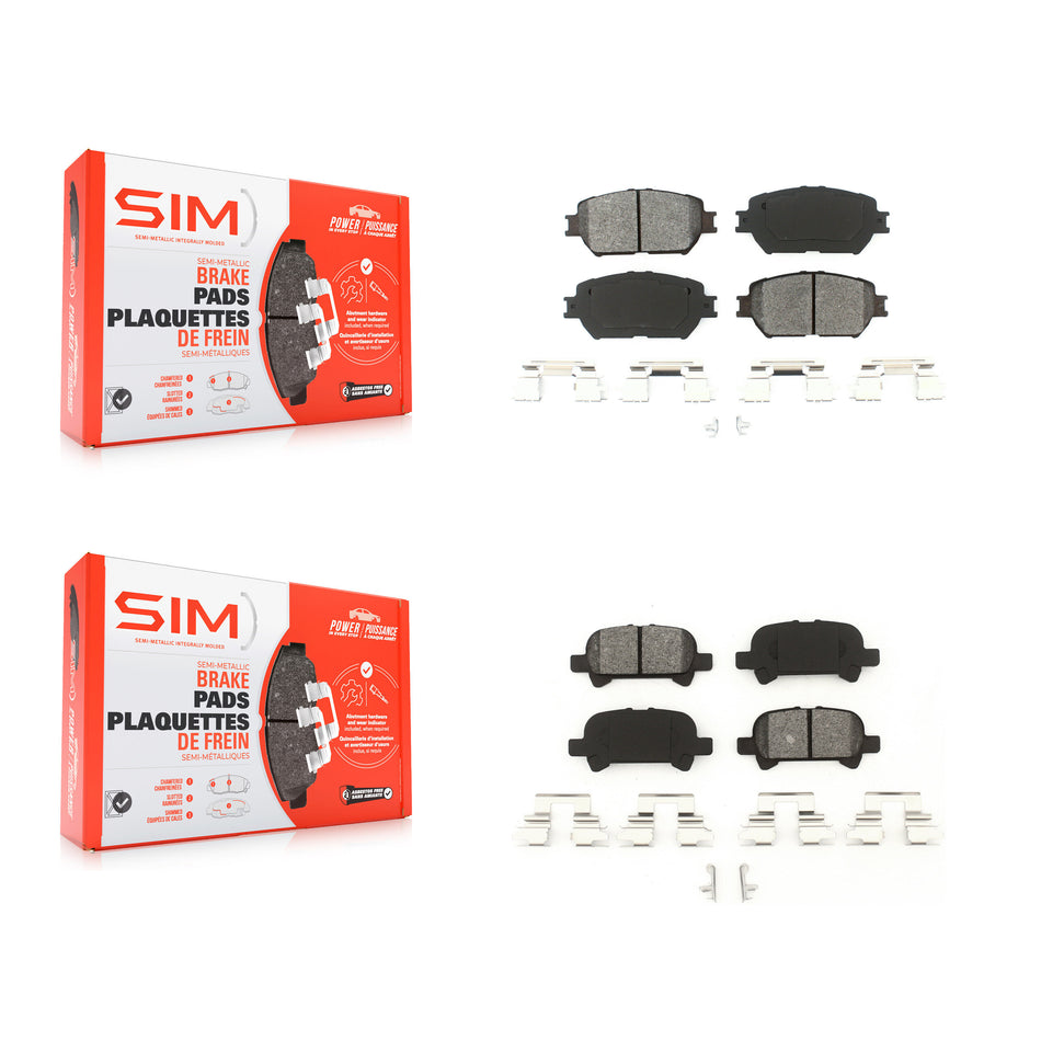 Front Rear Semi-Metallic Brake Pads Kit For Toyota Camry Vehicles Manufactured In USA KSM-100402