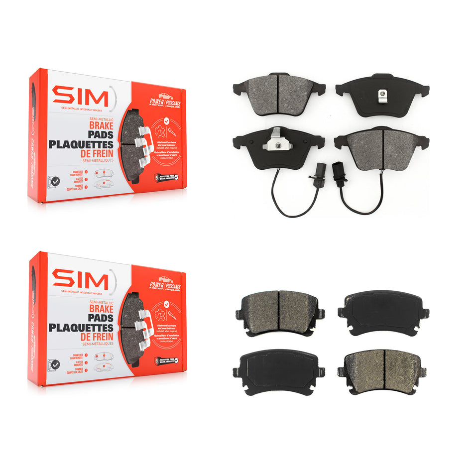 Front Rear Semi-Metallic Brake Pads Kit For Audi RS6 KSM-100410