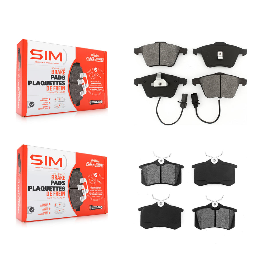 Front Rear Semi-Metallic Brake Pads Kit For Audi Allroad Quattro S6 A6 KSM-100412