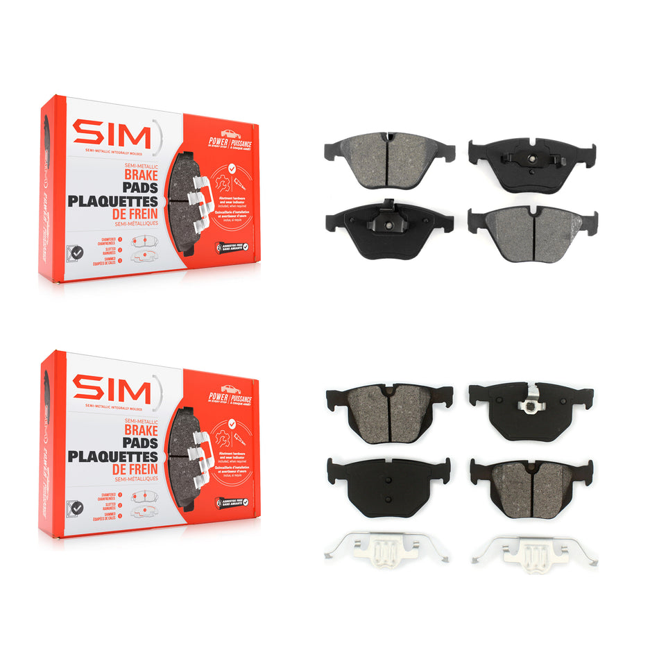 Front Rear Semi-Metallic Brake Pads Kit For BMW 530i 530xi 528i xDrive 525i 535i 535xi KSM-100414