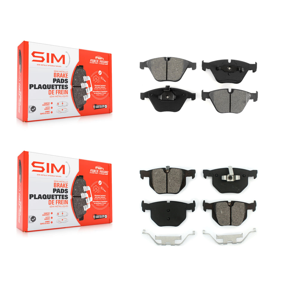 Front Rear Semi-Metallic Brake Pads Kit For BMW 335i xDrive X1 335xi 335is 335d KSM-100415