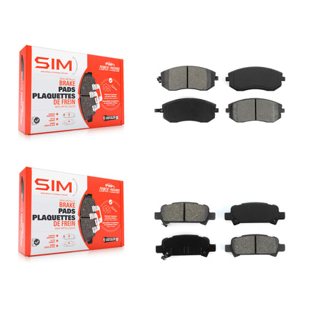 Front Rear Semi-Metallic Brake Pads Kit For Subaru Impreza Outback Legacy Forester Baja KSM-100425
