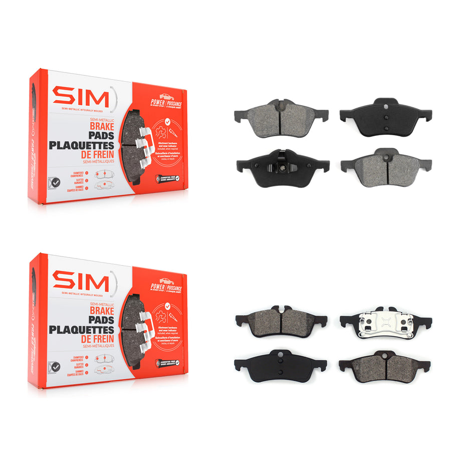 Front Rear Semi-Metallic Brake Pads Kit For Mini Cooper With 276mm Diameter Rotor KSM-100429