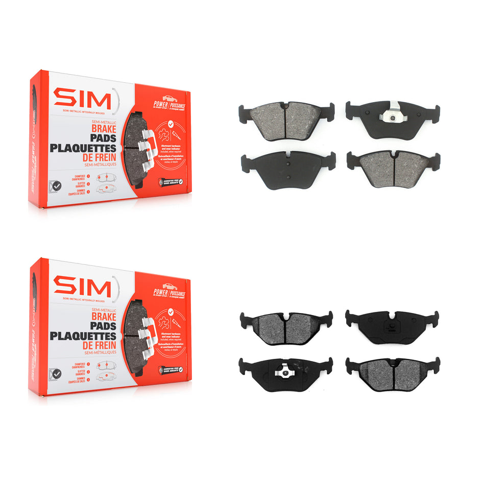 Front Rear Semi-Metallic Brake Pads Kit For 2008 BMW Z4 3.0si 2.5si KSM-100433