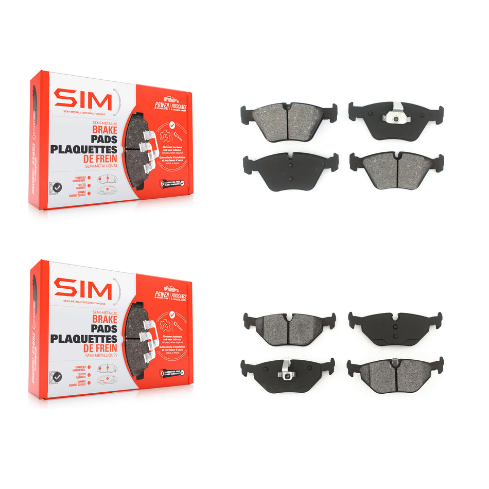 Front Rear Semi-Metallic Brake Pads Kit For 2006-2008 BMW Z4 Roadster 3.0si Coupe KSM-100435